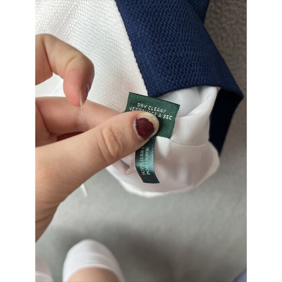 Lauren Ralph Lauren Dress 12P Petite Sheath Empire Pencil Sheath Tank Nautical - Picture 6 of 15